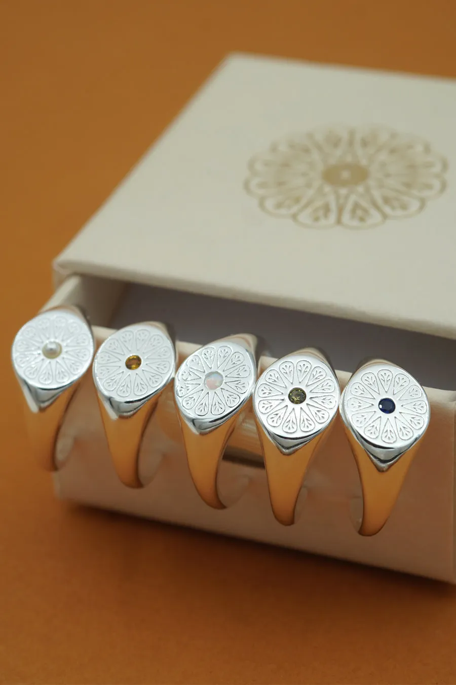 Silver Birthstone Ring - June/Pearl