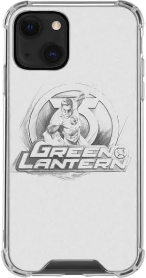 Skinit Clear Phone Case Compatible with iPhone 13 - Officially Licensed DC Comics Green Lantern Sketch Art Action Pose Design
