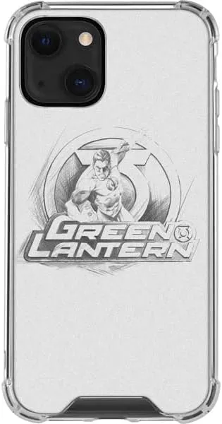 Skinit Clear Phone Case Compatible with iPhone 13 - Officially Licensed DC Comics Green Lantern Sketch Art Action Pose Design