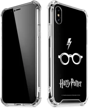 Skinit Clear Phone Case Compatible with iPhone X/XS - Officially Licensed Wizarding World Harry Potter Scar and Glasses Design