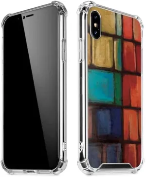 Skinit Clear Phone Case Compatible with iPhone X/XS - Stained Glass Design