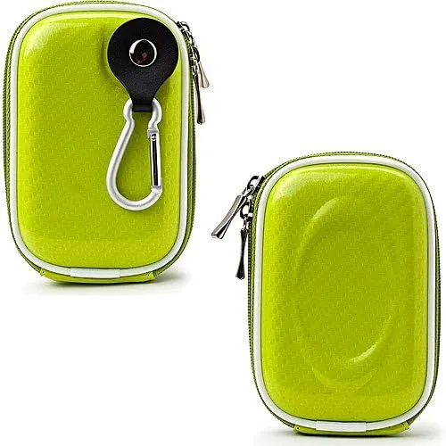 Slim Shock Absorbent Compact Camera Case with Carbineer for Sony Cyber Shot