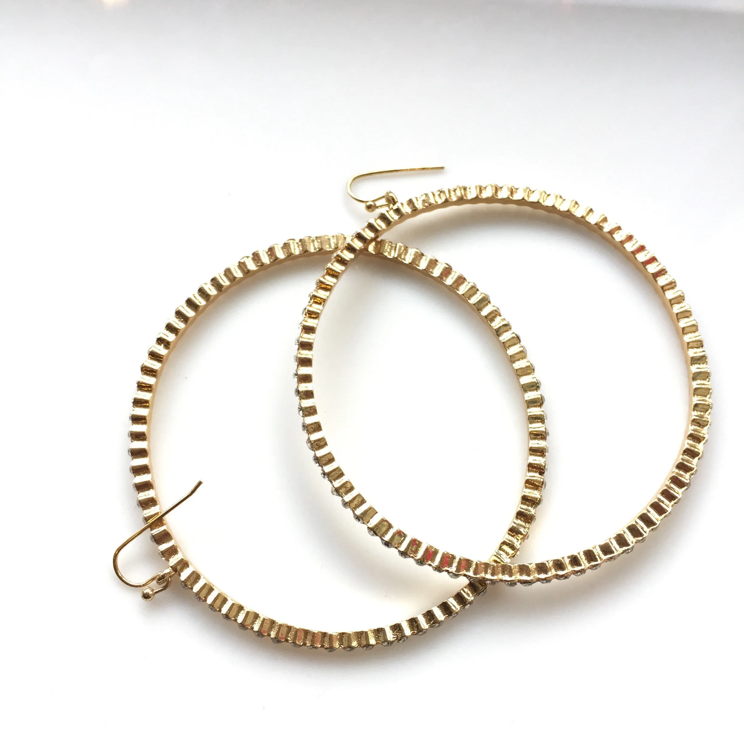 Small Pavé Hoop Earrings