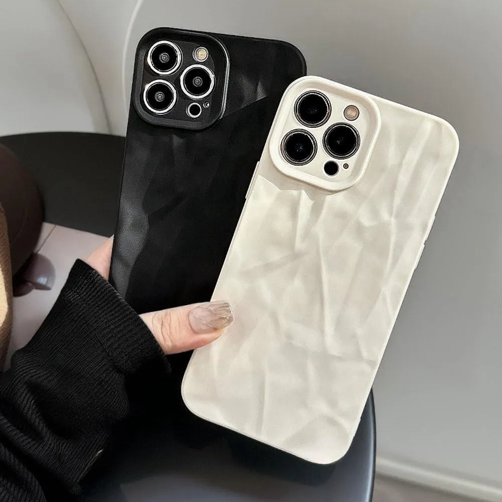 Soft Solid Color Wrinkle Texture Phone Case for iPhone 15 14 13 12 11 Pro Max XR X XS Max 8 7 Plus SE 2022 Matte Silicone Cover,red,for iPhone15 Pro