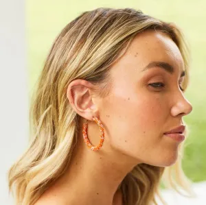 Soiree Hoop Earring - Peony