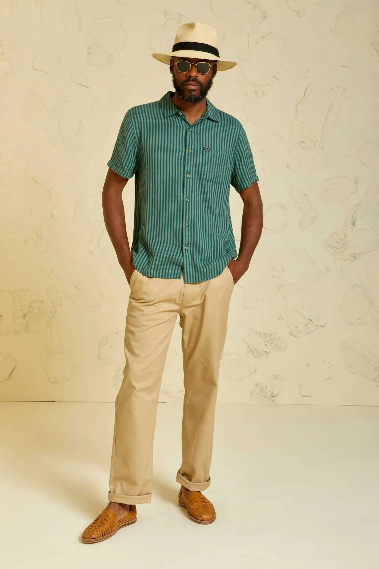 Sol Straw Fedora - Natural/Black