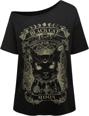 SOLY HUX Women's Plus Size Off The Shoulder Tops Trendy Vintage Short Sleeve Graphic Tees T-Shirts