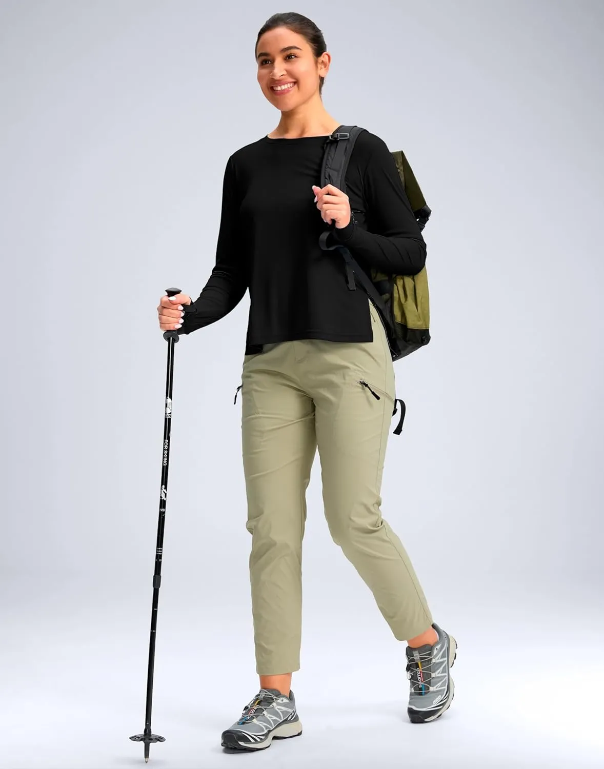 Soothfeel Women's Sun Shirts UPF 50  Long Sleeve UV Protection Workout Hiking Tops Lightweight Quick Dry SPF Outdoor Shirt