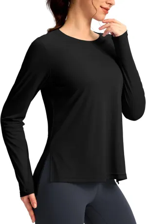 Soothfeel Women's Sun Shirts UPF 50  Long Sleeve UV Protection Workout Hiking Tops Lightweight Quick Dry SPF Outdoor Shirt