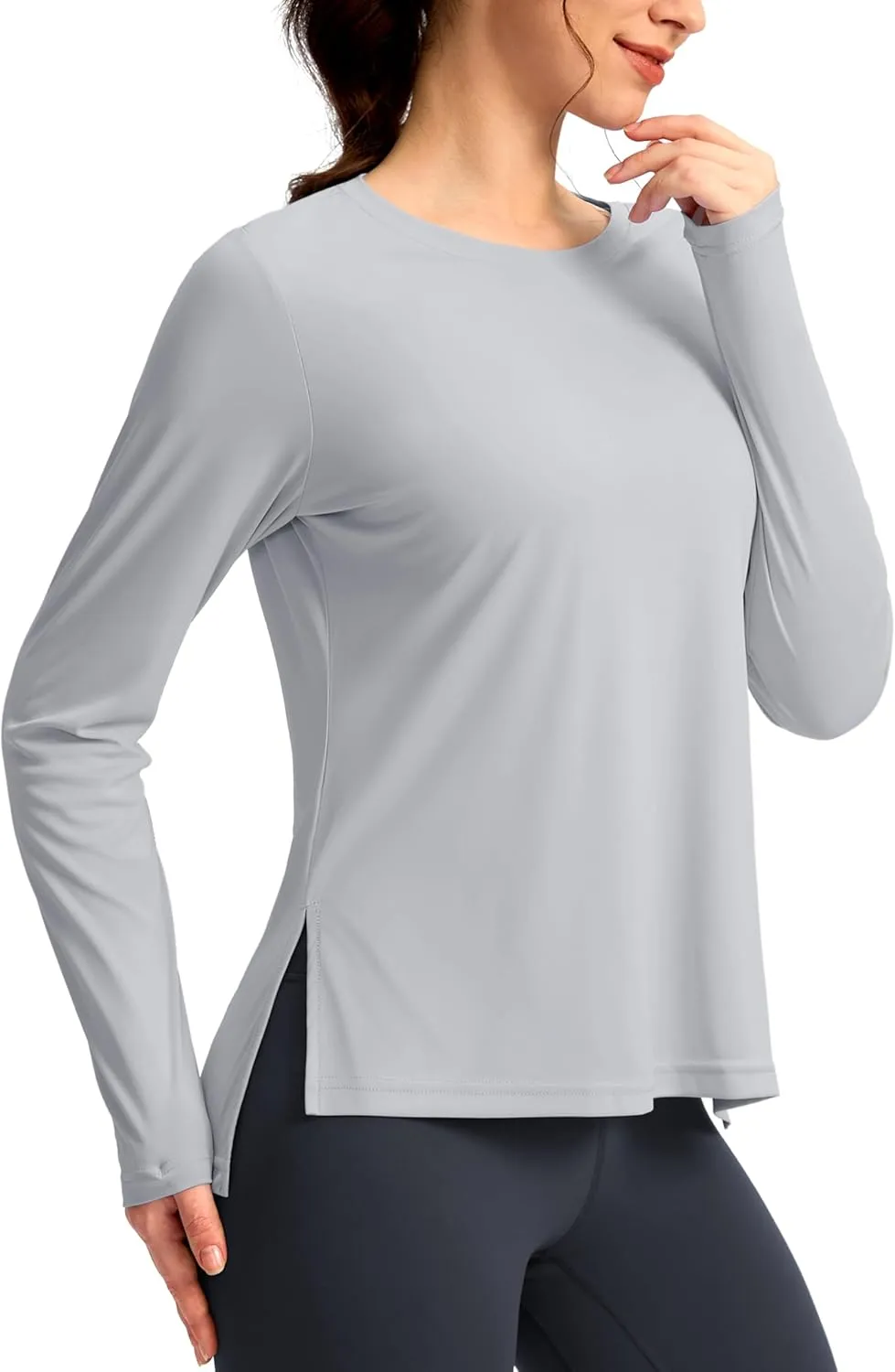 Soothfeel Women's Sun Shirts UPF 50  Long Sleeve UV Protection Workout Hiking Tops Lightweight Quick Dry SPF Outdoor Shirt