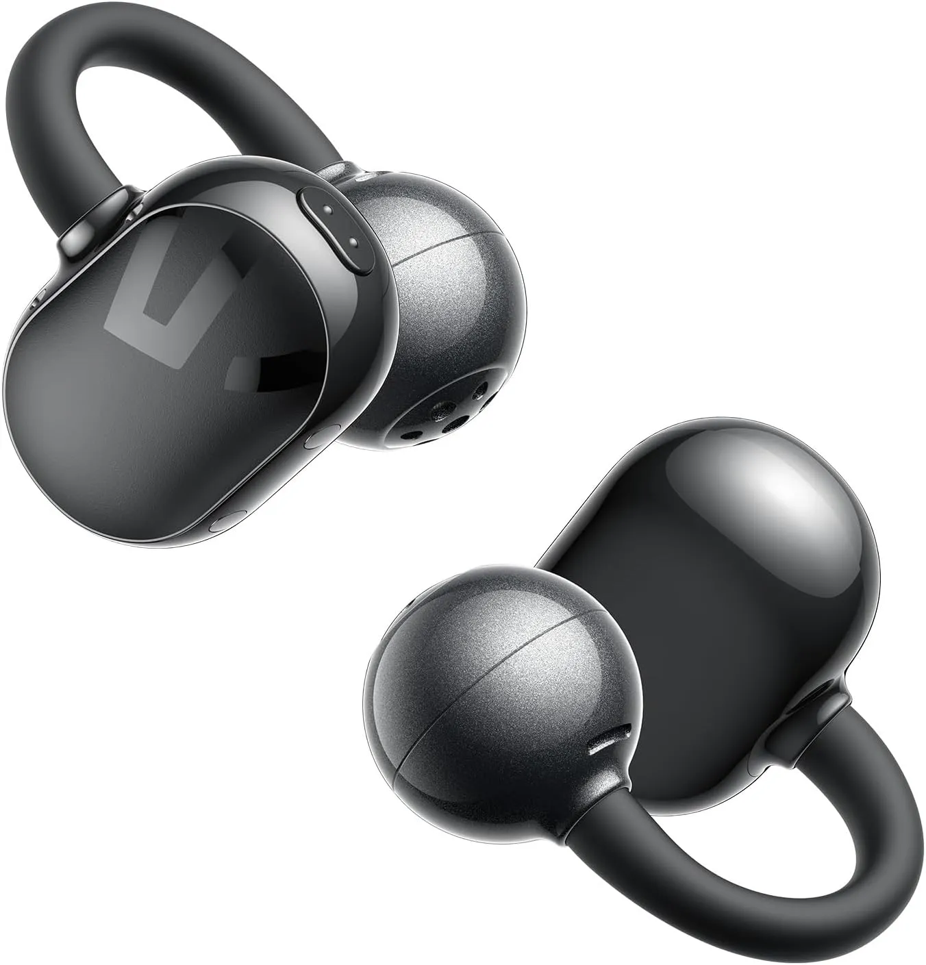 SoundPEATS POP Clip Wireless Open Ear Earbuds, Button Control, Lightweight Comfort Headphones, 30H Playtime, IPX5 Waterproof, Bluetooth 5.4 Immersive Audio Earphones for Sports Running Working, Black