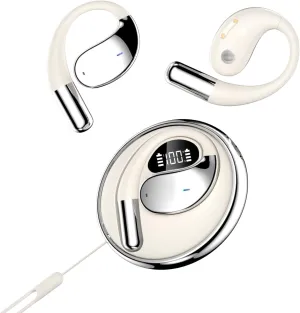 Souroyea Real Time Translation Earbuds Wireless Bluetooth,Translator Headphones with 139 Languages, Open Ear Ai Translating and Recording Headset Device for Foreign LanguageBeige