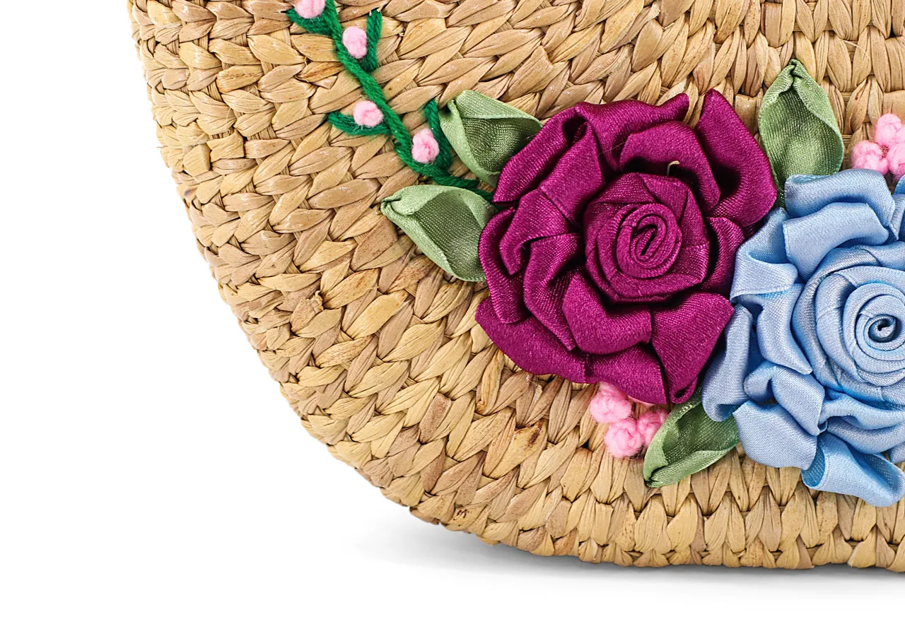 Straw Handbag Pattern Ribbon