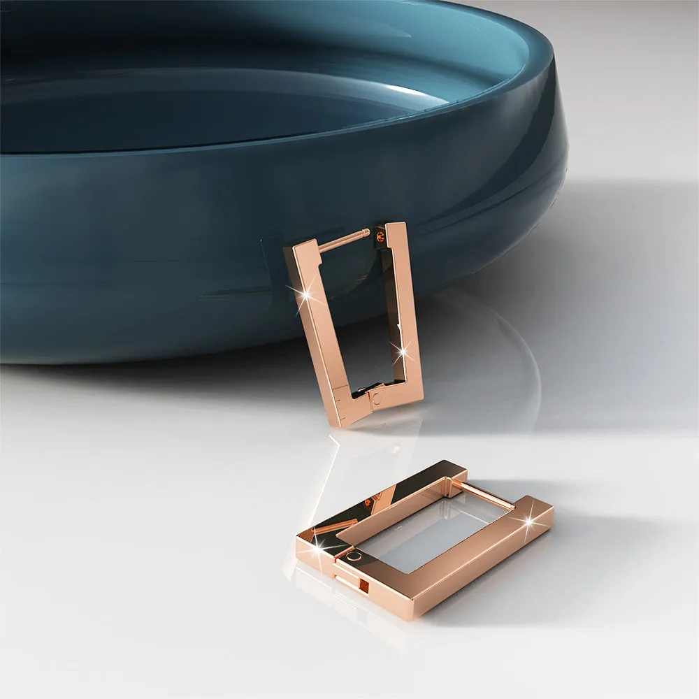 Stylish Rose Gold Hoop Earrings