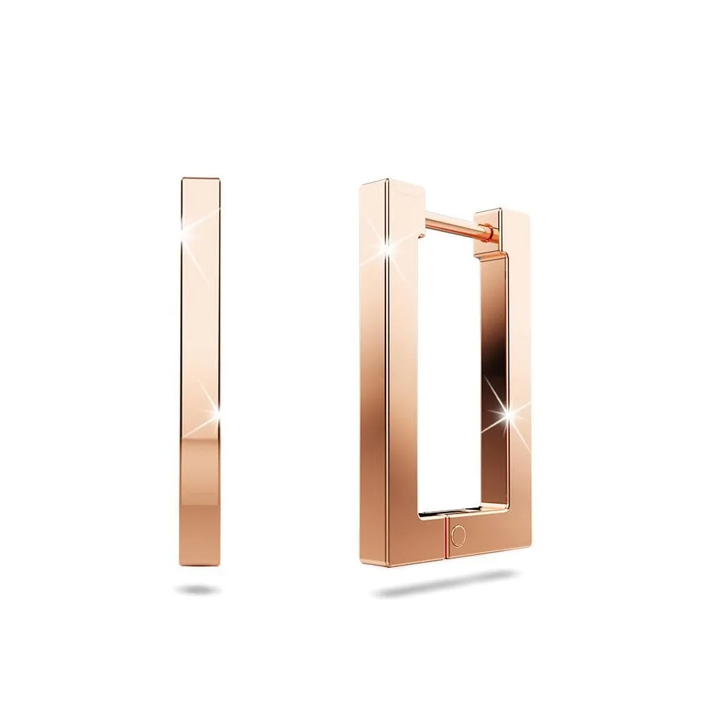 Stylish Rose Gold Hoop Earrings