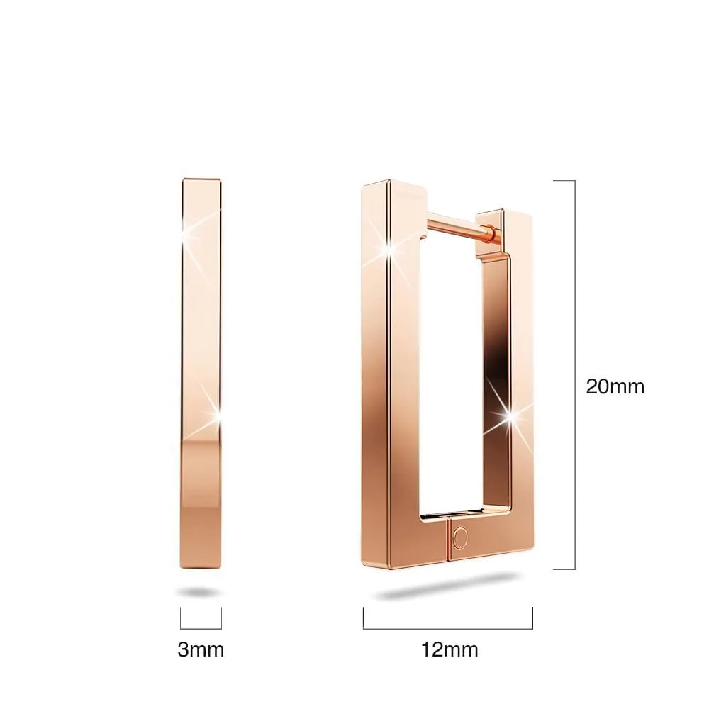 Stylish Rose Gold Hoop Earrings