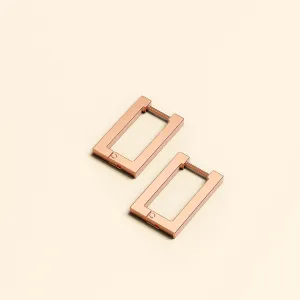 Stylish Rose Gold Hoop Earrings