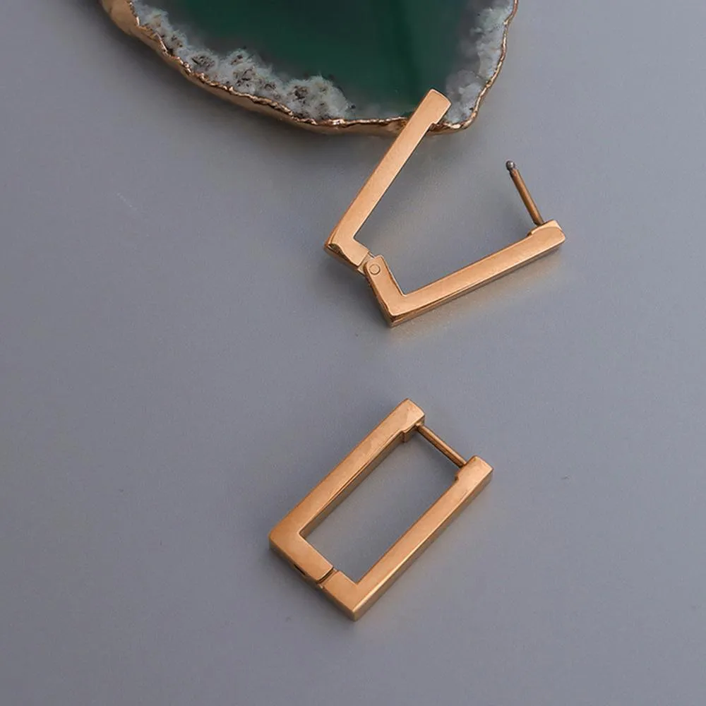 Stylish Rose Gold Hoop Earrings