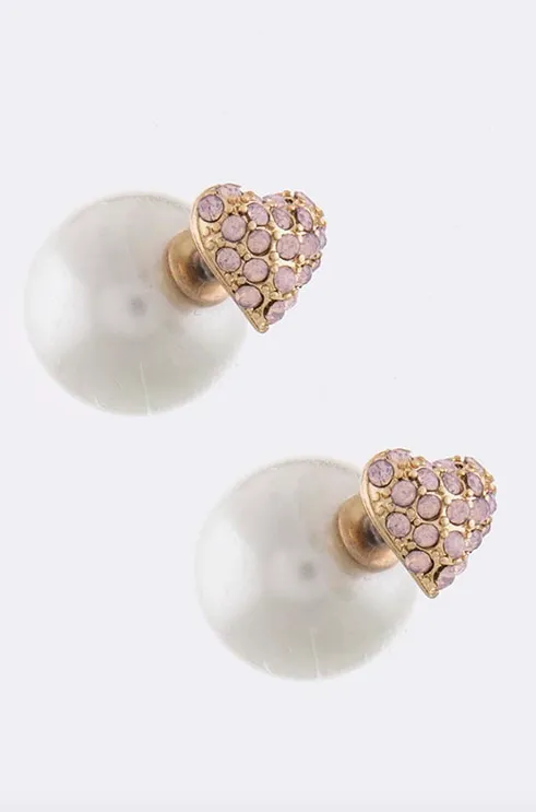 Sweet Heart Double Sided Earrings