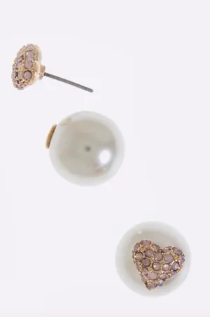Sweet Heart Double Sided Earrings