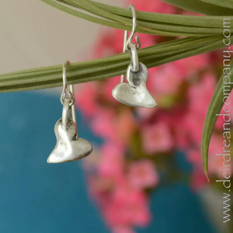 Sweet Heart Earrings in Sterling