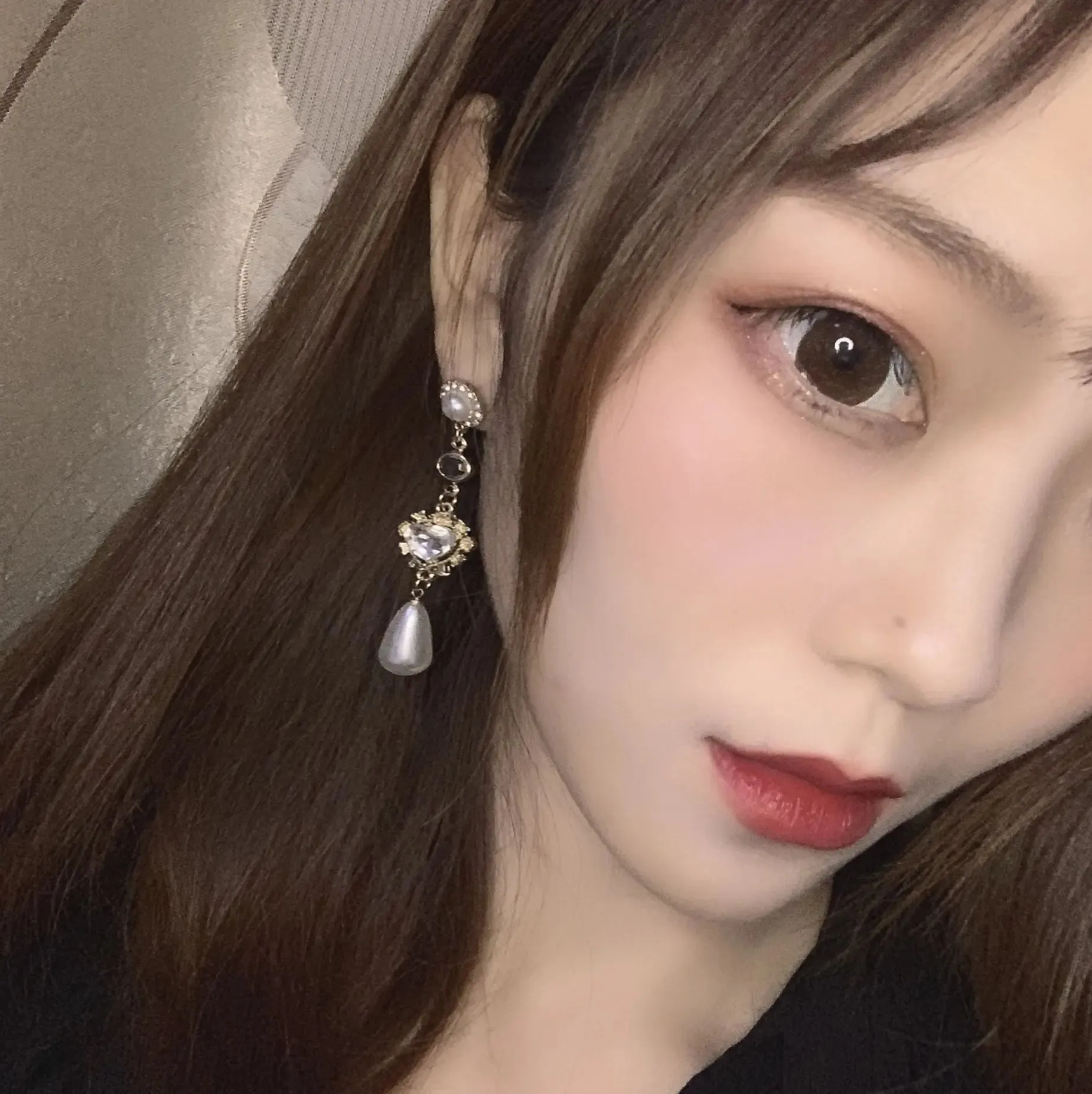 Sweet Temperament Women Pearl Earrings