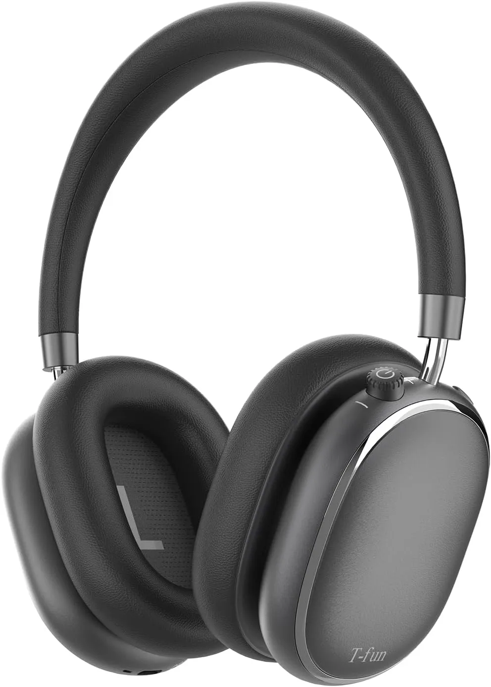 T-fun NC95 Hybrid Active Noise Cancelling Headphones, Over Ear Headphones Wireless Bluetooth 5.3, Built-in Mic, 65H Playtime, App Control, Hi-Res Audio, Comfort Fit, Clear Calls for Travel/Workout