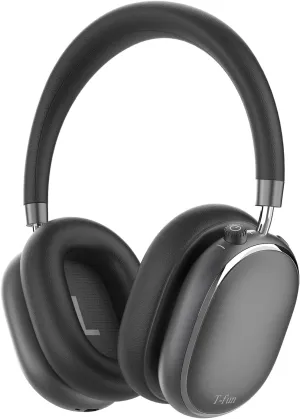 T-fun NC95 Hybrid Active Noise Cancelling Headphones, Over Ear Headphones Wireless Bluetooth 5.3, Built-in Mic, 65H Playtime, App Control, Hi-Res Audio, Comfort Fit, Clear Calls for Travel/Workout