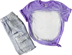 T Shirt Blanks Sublimation Bleached T-Shirt for Women Top Bulk Graphic Tees Comfy Trendy