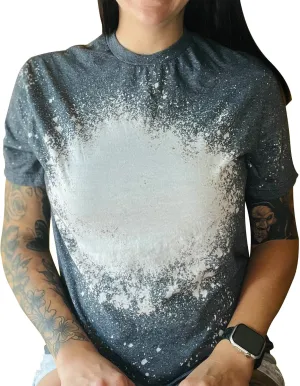 T Shirt Blanks Sublimation Bleached T-Shirt for Women Top Bulk Graphic Tees Comfy Trendy