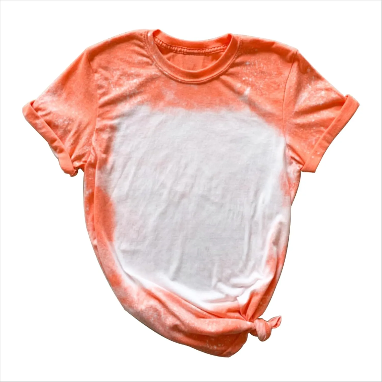 T Shirt Blanks Sublimation Bleached T-Shirt for Women Top Bulk Graphic Tees Comfy Trendy