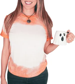 T Shirt Blanks Sublimation Bleached T-Shirt for Women Top Bulk Graphic Tees Comfy Trendy