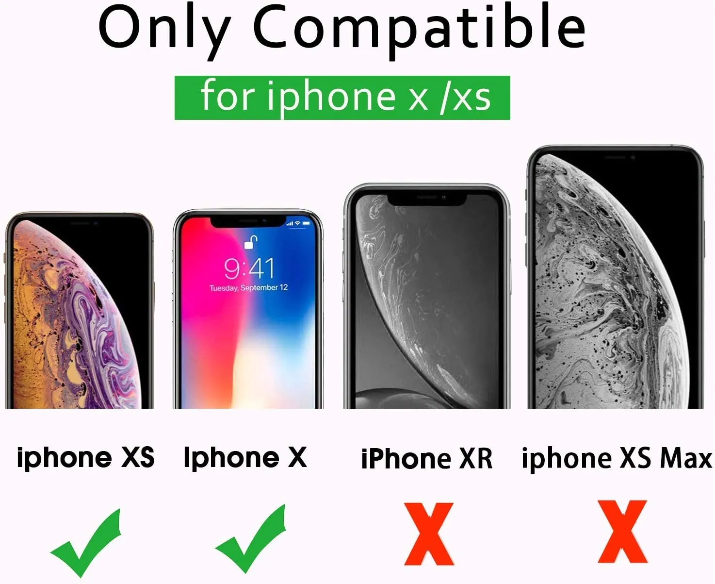 Telaso for iPhone X Case, iPhone Xs Phone Case Compatible with Magsafe Wireless Charging Translucent Matte Back Slim Shockproof Anti-Scratch Anti-Yellow Protective Magnetic for iPhone X/XS Case, Black