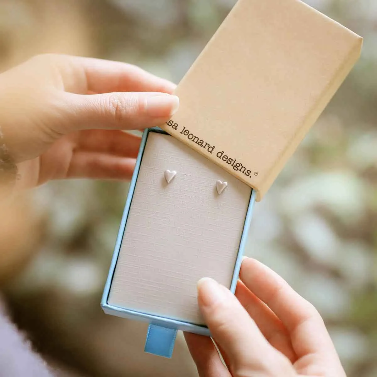 Tiny Heart Stud Earrings {Sterling Silver}