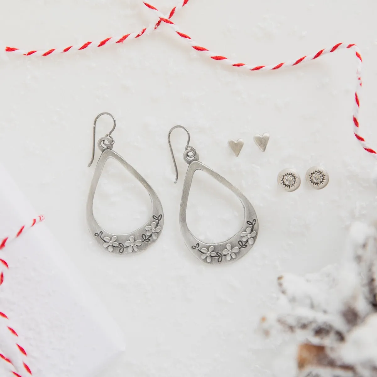Tiny Heart Stud Earrings {Sterling Silver}