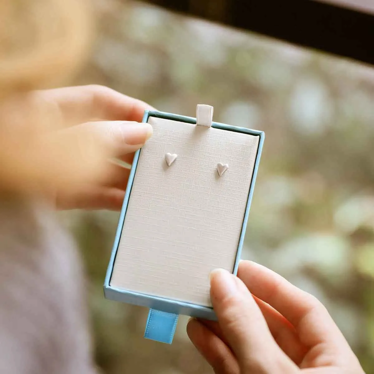 Tiny Heart Stud Earrings {Sterling Silver}