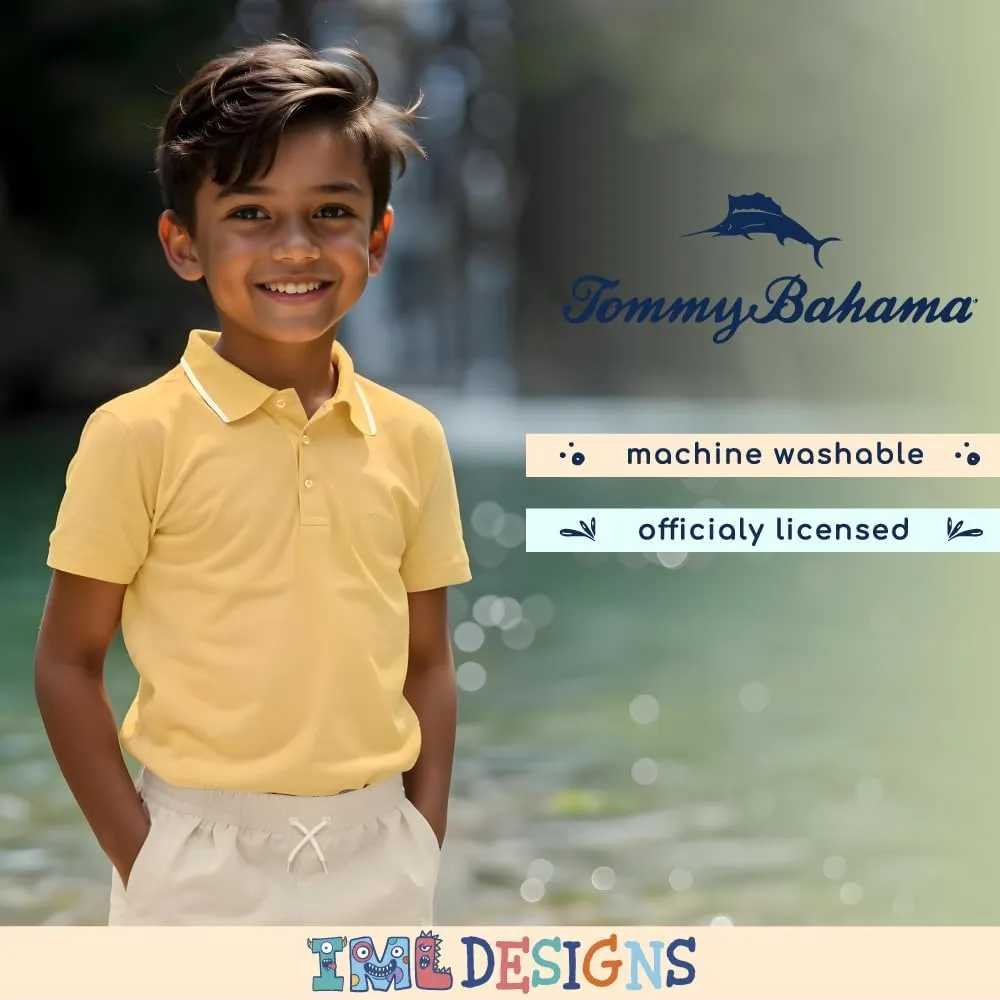 Tommy Bahama Boys Classic Fit Polo Shirt 3-Pack, Short Sleeve T-Shirts with Collar, Front Button Closure and Embroidered Logo