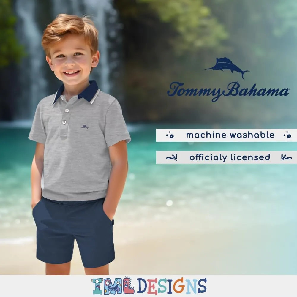 Tommy Bahama Boys Classic Fit Polo Shirt 3-Pack, Short Sleeve T-Shirts with Collar, Front Button Closure and Embroidered Logo