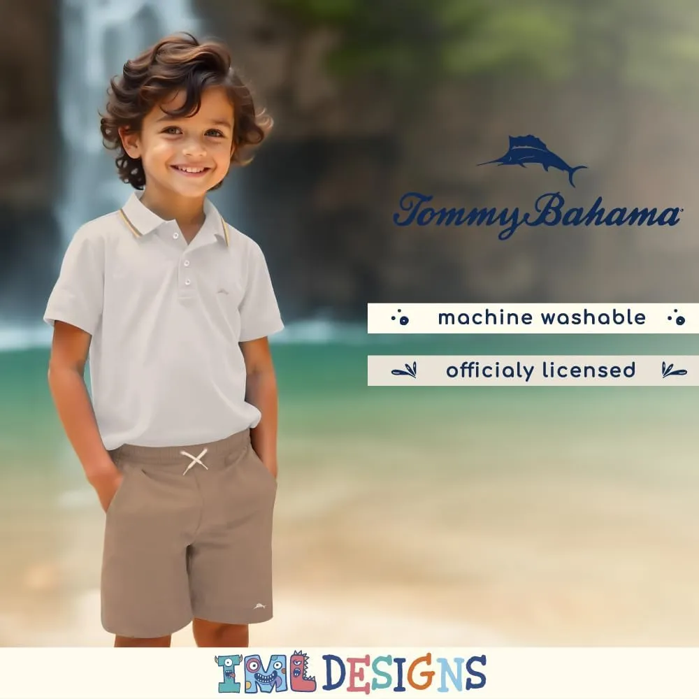 Tommy Bahama Boys Classic Fit Polo Shirt 3-Pack, Short Sleeve T-Shirts with Collar, Front Button Closure and Embroidered Logo