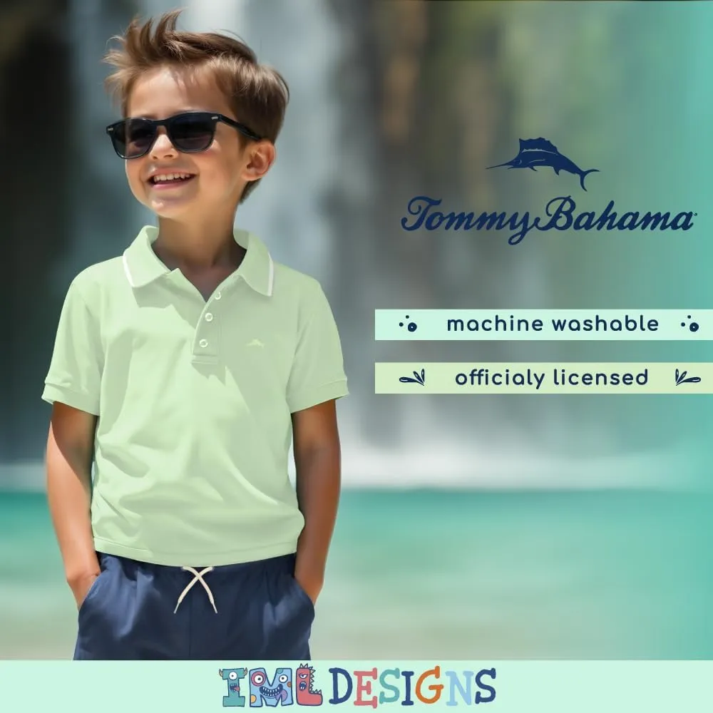 Tommy Bahama Boys Classic Fit Polo Shirt 3-Pack, Short Sleeve T-Shirts with Collar, Front Button Closure and Embroidered Logo