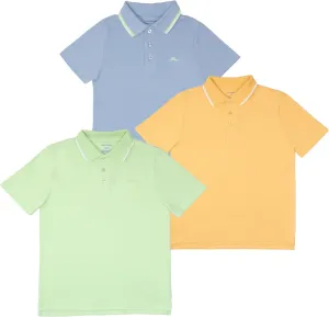 Tommy Bahama Boys Classic Fit Polo Shirt 3-Pack, Short Sleeve T-Shirts with Collar, Front Button Closure and Embroidered Logo