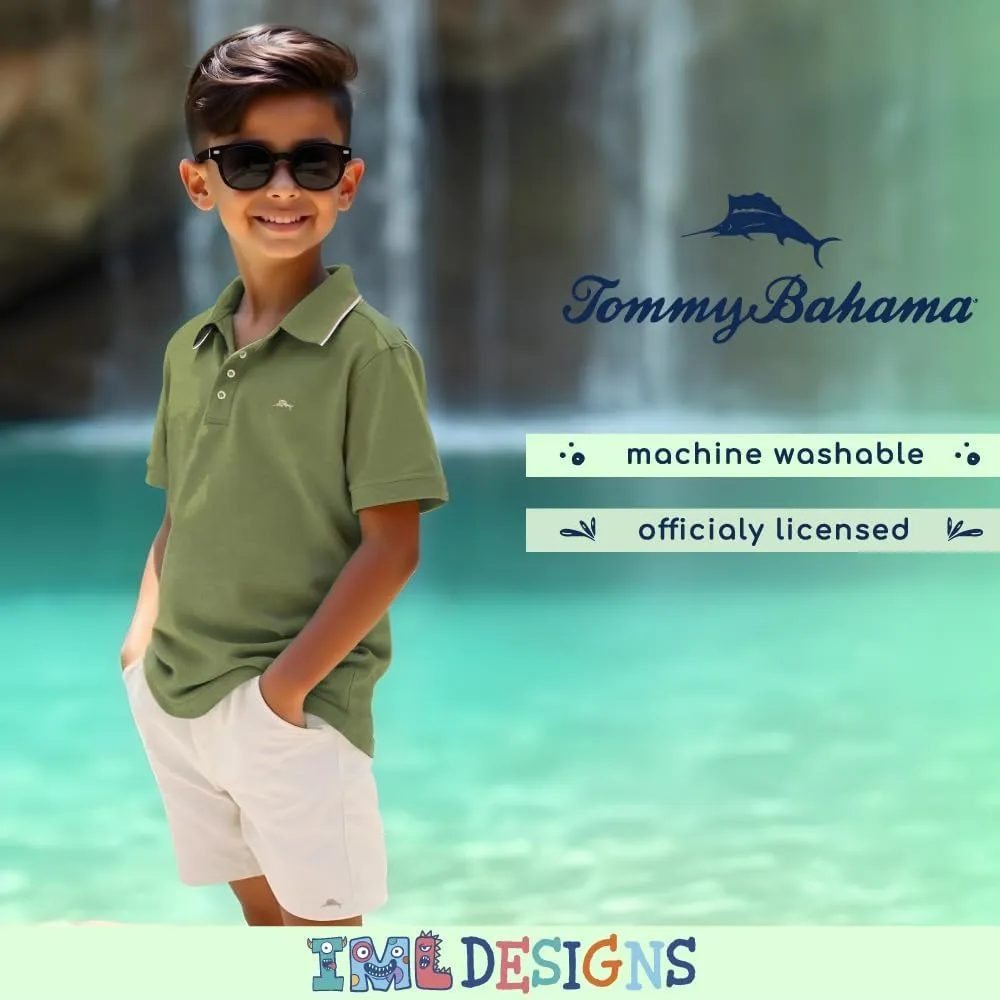 Tommy Bahama Boys Classic Fit Polo Shirt 3-Pack, Short Sleeve T-Shirts with Collar, Front Button Closure and Embroidered Logo