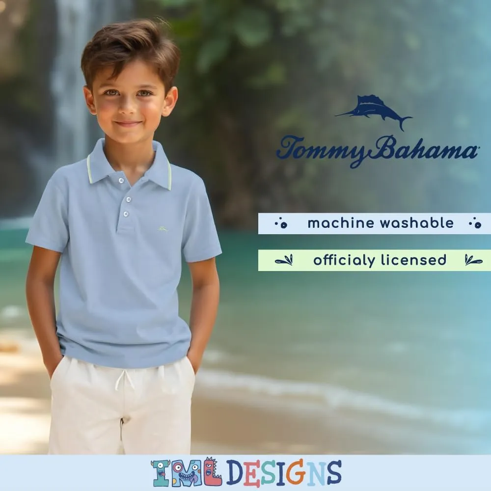 Tommy Bahama Boys Classic Fit Polo Shirt 3-Pack, Short Sleeve T-Shirts with Collar, Front Button Closure and Embroidered Logo