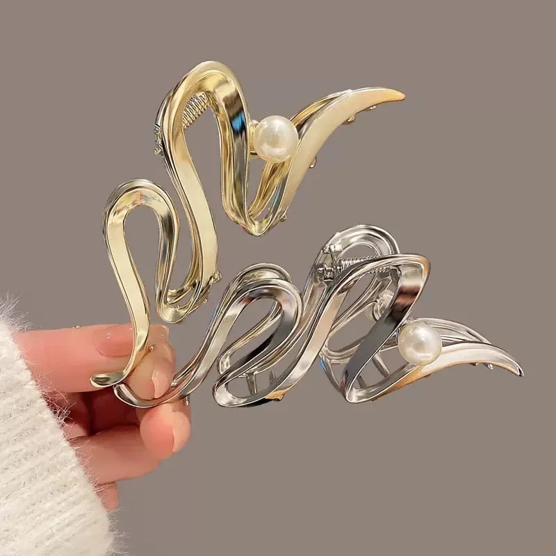 Trendy Geometric Shapes Metal Hair Claw Clips for Women