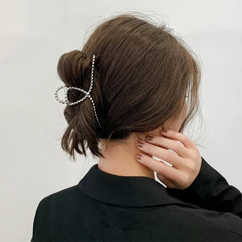 Trendy Geometric Shapes Metal Hair Claw Clips for Women