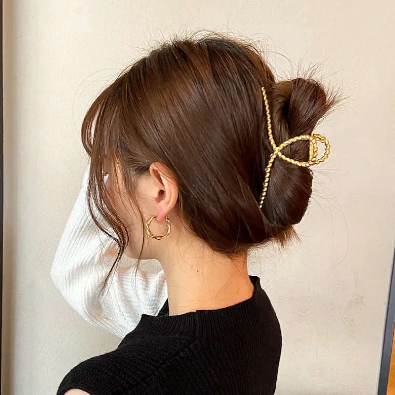 Trendy Geometric Shapes Metal Hair Claw Clips for Women
