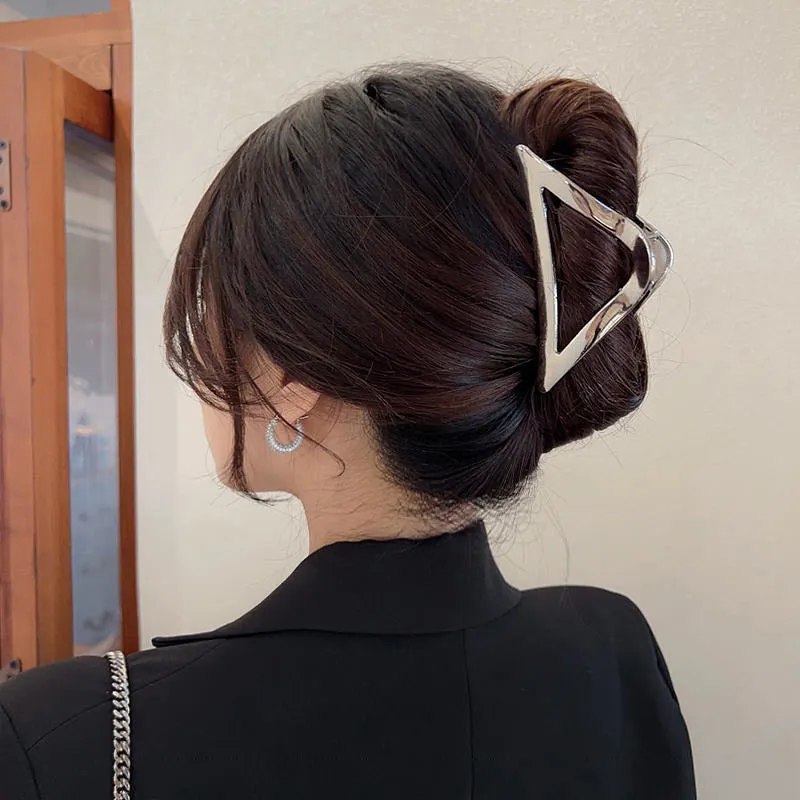 Trendy Geometric Shapes Metal Hair Claw Clips for Women