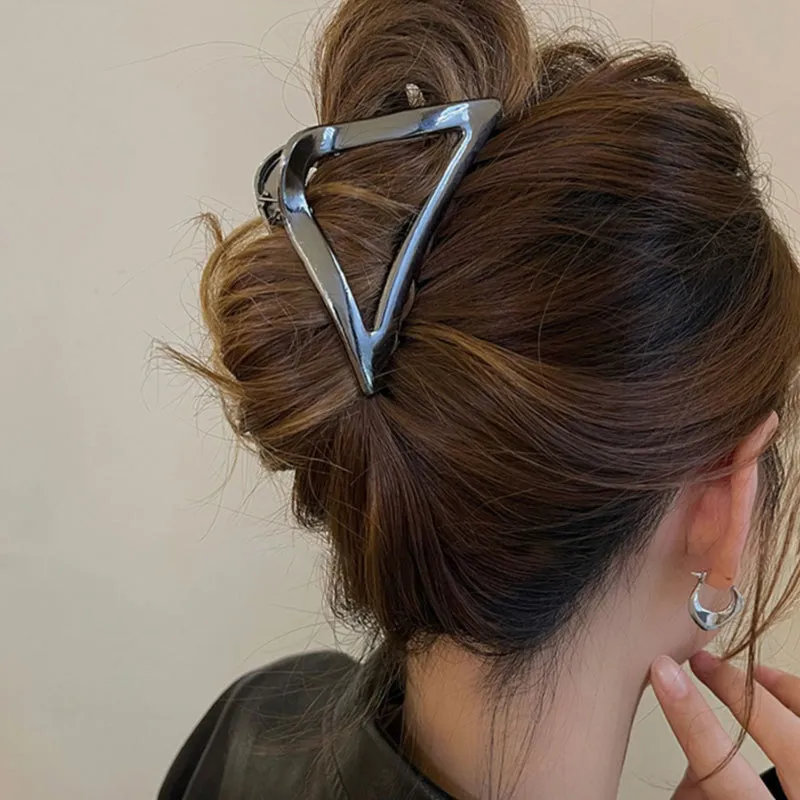 Trendy Geometric Shapes Metal Hair Claw Clips for Women