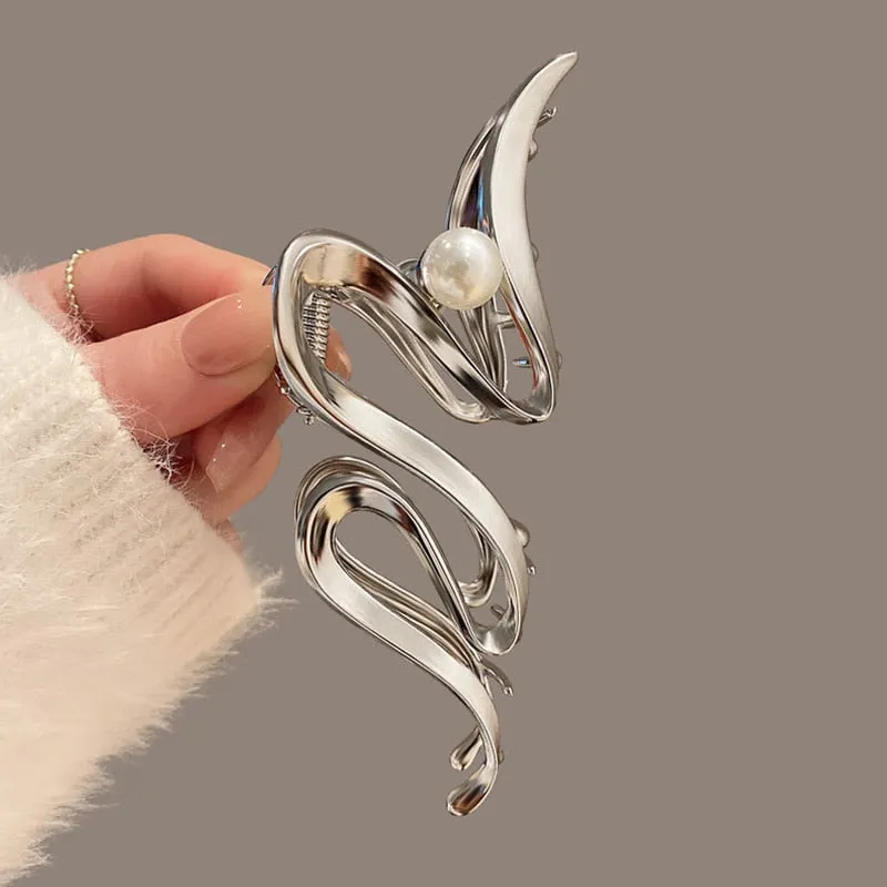 Trendy Geometric Shapes Metal Hair Claw Clips for Women