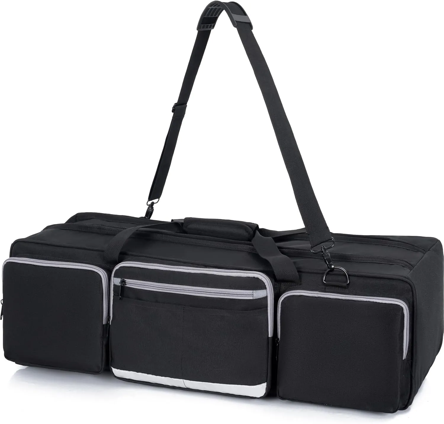 Tripod Bag, Heavy Duty Tripod Carrying Case With Padded Divider Light Stand Bag Dual Zipper Tripod Case for Tripods, Monopods, Mic Stand, Tent Pole